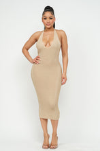 Load image into Gallery viewer, HALTER NECK MIDI DRESS