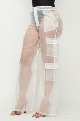 ORGANZA CARGO PANTS