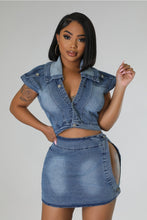 Load image into Gallery viewer, Denim Shirts and Skirt Set