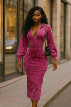 Load image into Gallery viewer, V cargo hoodie dress