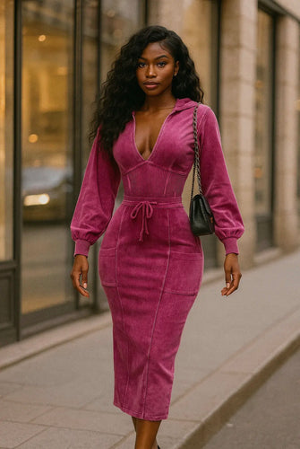 V cargo hoodie dress