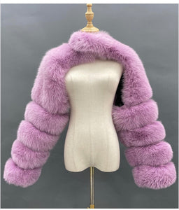 Fur Ultra Short Faux Fur Coat