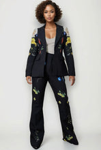 Load image into Gallery viewer, Fitted Floral jacket pants set