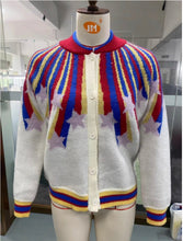 Load image into Gallery viewer, Starburst Pattern Button-Front Jacket