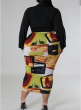 Load image into Gallery viewer, V-Neck Crop Top And High Wasited Skirt Set