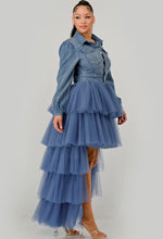 Load image into Gallery viewer, Denmin Tulle layered high low dress