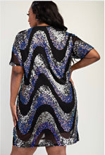 Load image into Gallery viewer, SEQUINS SHORT SLEEVE DRESS