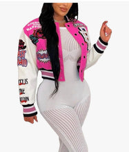 Load image into Gallery viewer, Championship Winner Cropped Varsity Jacket
