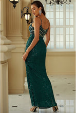 Load image into Gallery viewer, Spaghetti Strap V-Neck Mermaid Gown