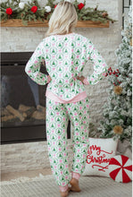 Load image into Gallery viewer, Christmas Tree Bow Top And Pants Lounge Set