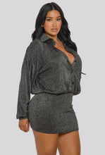Load image into Gallery viewer, Glam long sleeve mini dress