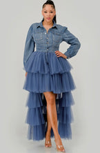 Load image into Gallery viewer, Denmin Tulle layered high low dress