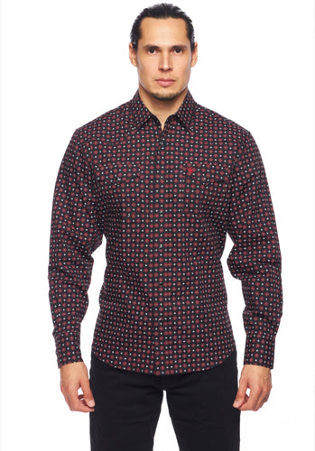 Mens Western Snap Button Regular Fit Printed Shirts