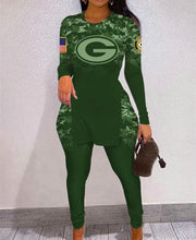 Load image into Gallery viewer, Limited Edition High Slit Shirts And Leggings Two-Piece Suits