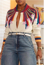 Load image into Gallery viewer, Starburst Pattern Button-Front Jacket