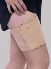 Load image into Gallery viewer, Lace Thigh High Socks Anti-Slip Phone Pocket Suspenders Pocket Daily Accessory