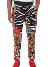 Load image into Gallery viewer, Kings Leopard Zebra Floral Chain Printed Joggers