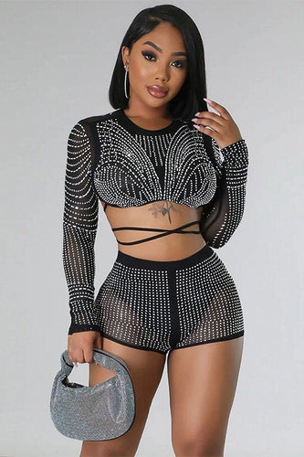 Color Sexy Hot Drill Three-Piece Set