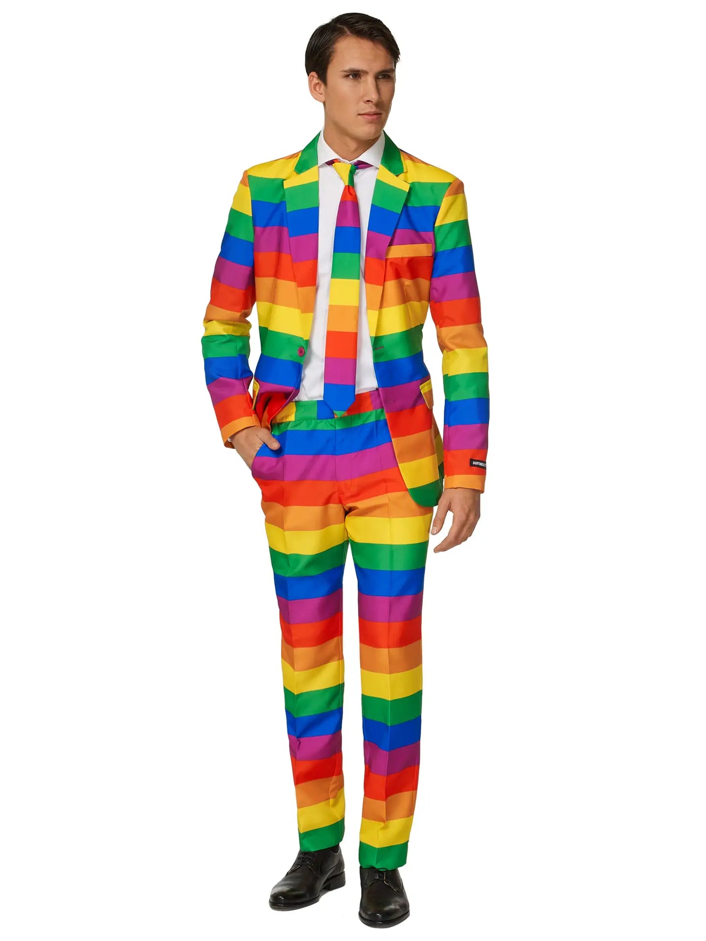Men's Pride Suit Rainbow Incl Jacket, Pants and Tie