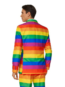 Men's Pride Suit Rainbow Incl Jacket, Pants and Tie