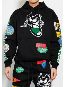 Chenile Patch Graphic Hoodie