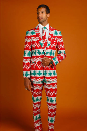 The Red Ryder | Knit Print Christmas Blazer