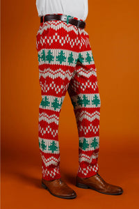 The Red Ryder | Knit Print Christmas Suit Pants