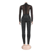 Load image into Gallery viewer, Diamond Fashion Long Sleeve Pants jumpsuit