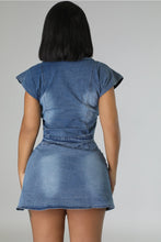 Load image into Gallery viewer, Denim Shirts and Skirt Set