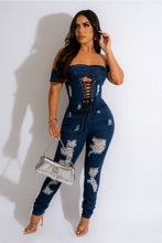 Load image into Gallery viewer, New

Distressed Denim Jumpsuit