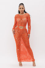 Load image into Gallery viewer, SEQUINS NETTING COVER UP DRESS