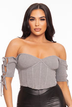 Load image into Gallery viewer, OPEN SLEEVE CORSET TOP