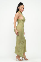 Load image into Gallery viewer, MERMAID POINTELLE MAXI DRESS