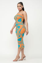 Load image into Gallery viewer, GROOVY WAVE JACQUARD MIDI DRESS
