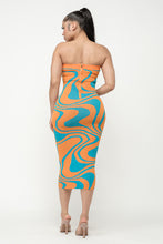 Load image into Gallery viewer, GROOVY WAVE JACQUARD MIDI DRESS