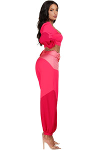 TRENDY AND VIBRANT PINK COLOR SET  Style No. DS7525L5