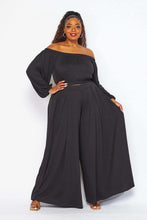 Load image into Gallery viewer, OFF SHOULDER TOP HIGH WAISTED PANTS SETS