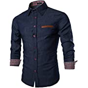Coofandy Mens Fashion Slim Fit Dress Shirt Casual Shirt