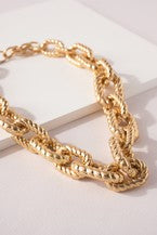 Bold Twisted Chain Necklace