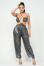 Load image into Gallery viewer, Gold Foil Keyhole Jumpsuit