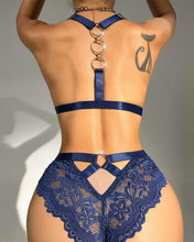 Load image into Gallery viewer, O-Ring Bowknot Decor Lace Lingerie Set