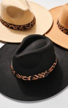 Load image into Gallery viewer, Animal Print Strap Panama Hat