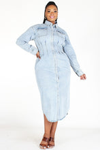 Load image into Gallery viewer, Denim Long Sleeve Mid Length D