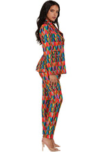 Load image into Gallery viewer, RAINBOW ORANGE PRINT TWO PIECE PANT