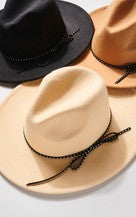 Load image into Gallery viewer, Felt Bow String Panama Hat