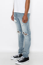 Load image into Gallery viewer, MEN DISTRESSED SKINNY JEANS