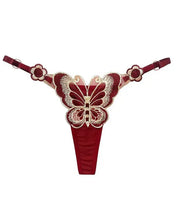 Load image into Gallery viewer, Butterfly Embroidery Low Waist Thong Panty
