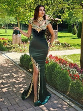 Load image into Gallery viewer, Glam 4 Pieces Velvet Evening Dress Removable Skirt