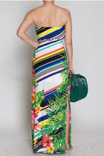 Load image into Gallery viewer, Printed tube maxi dress summer 2020