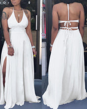 Load image into Gallery viewer, Halter Backless High Slit Maxi Dress